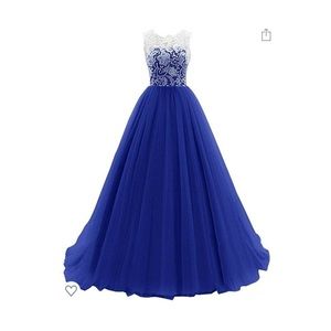 Woman’s lace long evening gown/prom dress